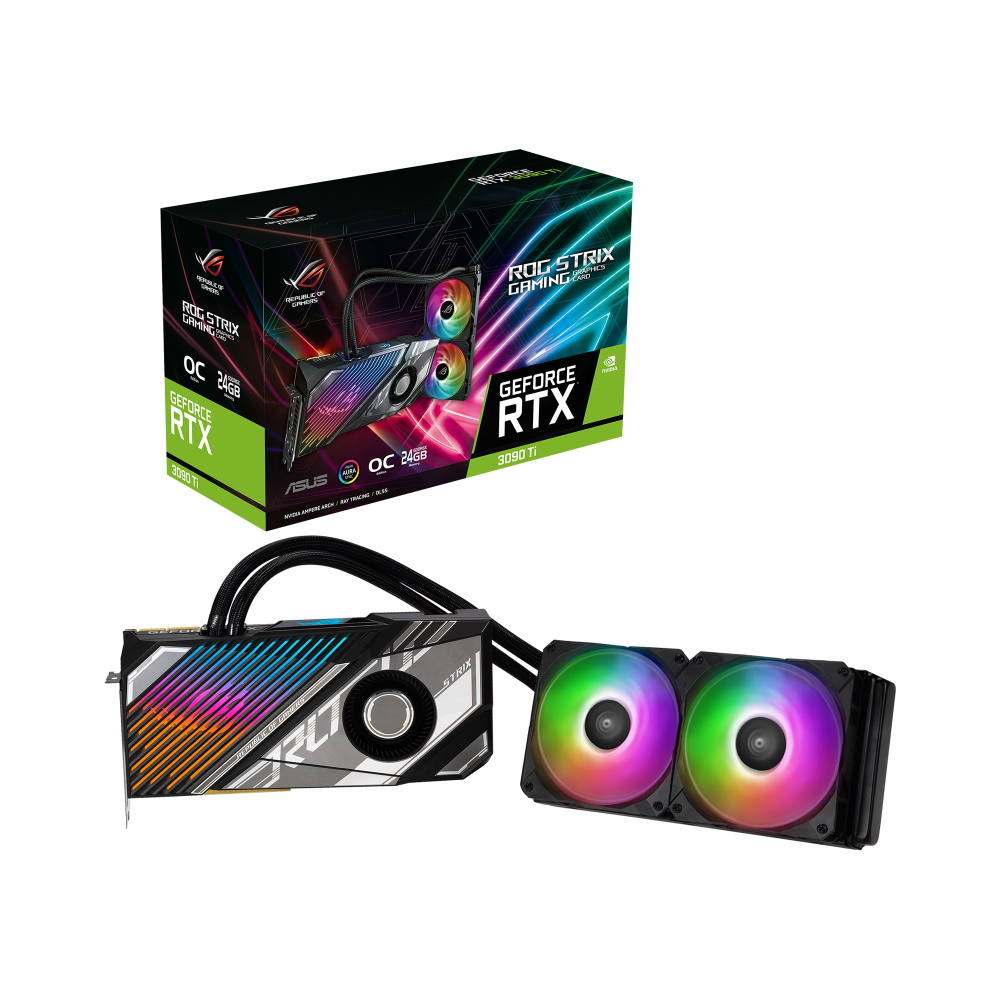 NVIDIA GeForce RTX 3090 Ti搭載グラフィックカード「ROG-STRIX-LC NVIDIA GeForce RTX 3090 Ti搭載グラフィックカード「ROG-STRIX-LC
